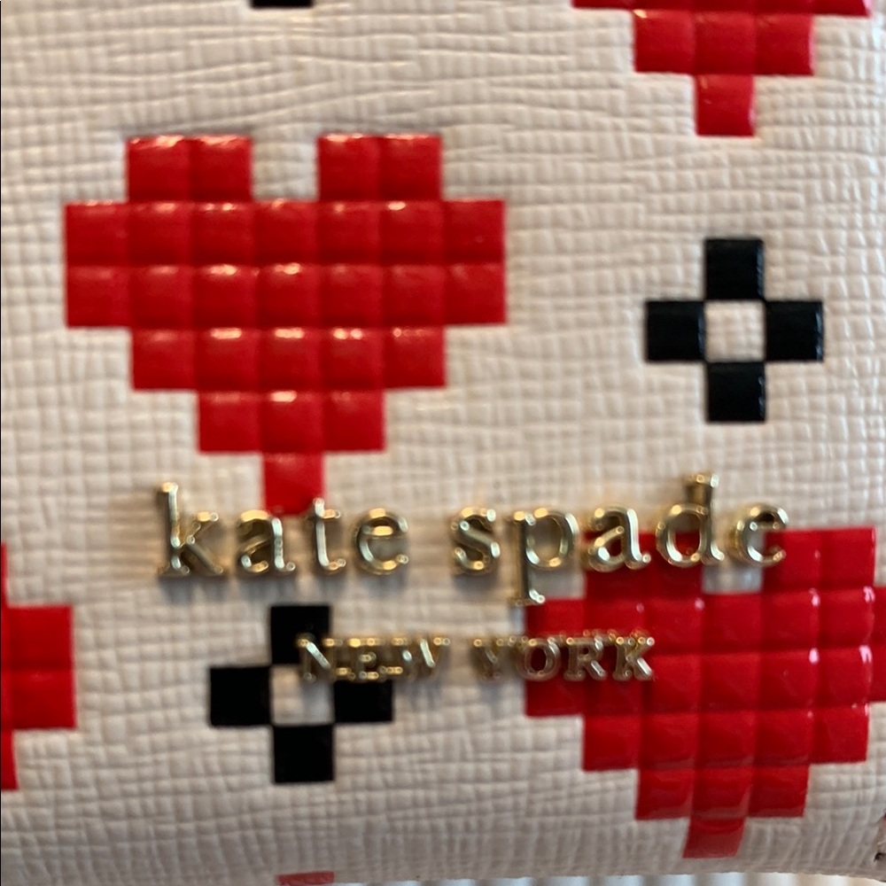 Kate Spade Red and White Heart Wallet - Picture 4 of 12